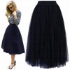 Dámská sukně Fashionweek dámská midi tylová sukně MD782 tmave modry