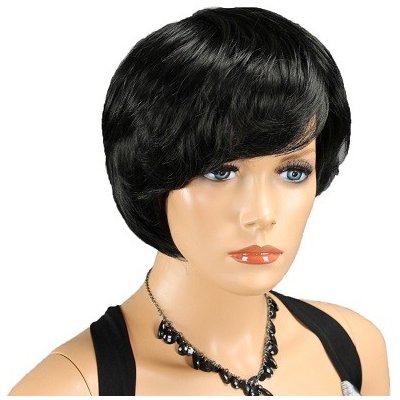 Elementrix Dámská paruka krátká černá 412-1 – Zboží Dáma