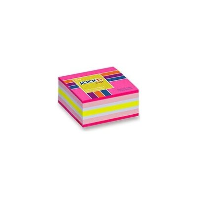Hopax Stick'n Neon Cube Notes - samolepicí bloček - 51 × 51 mm, růžový – Zboží Dáma