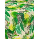 Ubrus PVC 7741410, metráž, 20 m x 140 cm, tropické listy na krémovém podkladu, IMPOL TRADE
