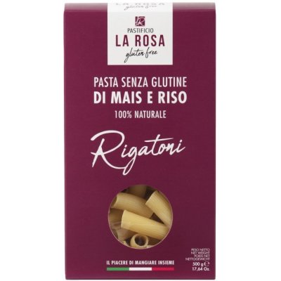 Pastificio La Rosa bezlepkové těstoviny Rigatoni 0,5 kg