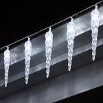SWANEW LED pohádkové světla rampouchy sněhové vnitřní venkovní vánoční osvětlení Model: 40 rampouchů LED 8 světelných funkcí studená bílá