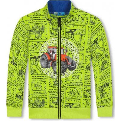 CHLAPECKÁ MIKINA NA ZIP S TRAKTOREM Zelinkavá – Zboží Dáma