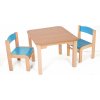 Dětský stoleček s židličkou Hajdalánek stolek Maty + židličky Luca modrá modrá