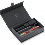 Parker IM Premium Red GT roller dárková sada s koženým pouzdrem 1502/3493647 – Zboží Živě