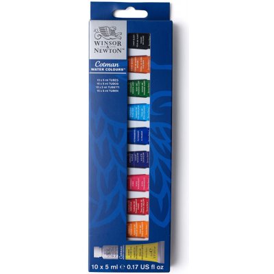 Winsor & Newton Akvarelové barvy v tubě Cotman, sada 10 ks – Zboží Dáma