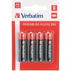Baterie primární Verbatim Premium AA 4ks AB015VEA2AB4