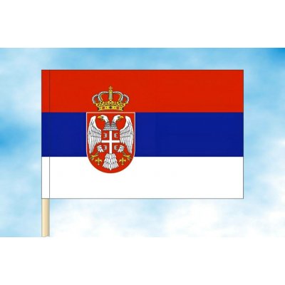 LIBEA, s.r.o. Vlajka Srbska Rozměr: 60×90 cm, Uchycení: Návlek na žerď – Hledejceny.cz