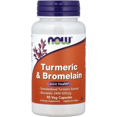Now Foods Kurkuma Turmeric a Bromelin 90 kapslí – Hledejceny.cz