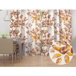 Biante Bavlněný závěs Sandra SA-530 Hnědý eukalyptus na bílém 150x200 cm – Hledejceny.cz