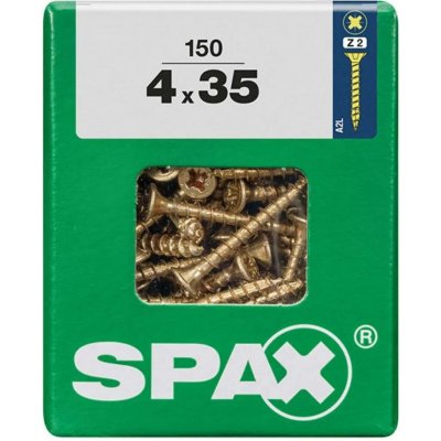 Spax Yellox Univerzální vrut, ø 4 × 35 mm, PZ2, zápustná hlava, 150 ks 4081020400357 – Hledejceny.cz
