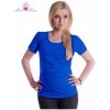Těhotenské a kojící tričko Be MaaMaa Joly triko bavlna nejen pro těhotné tmavě modrá