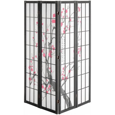 SucceBuy Paraván do pokoje přenosný Japonský 4-dílný 162 x 170 cm – Sleviste.cz