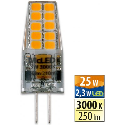 McLED LED capsule G4 2,3W teplá bílá ML-325.003.92.0 – Zboží Živě
