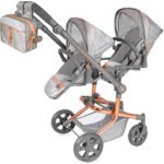 DeCuevas 90877 Skládací kočárek pro dvojčata panenky s batůžkem CITY X - 91 cm – Zboží Mobilmania