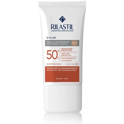 RILASTIL D-Clar Tónující ochranný krém s vysokými UV filtry Medium Color SPF 50+ 40 ml – Zboží Mobilmania