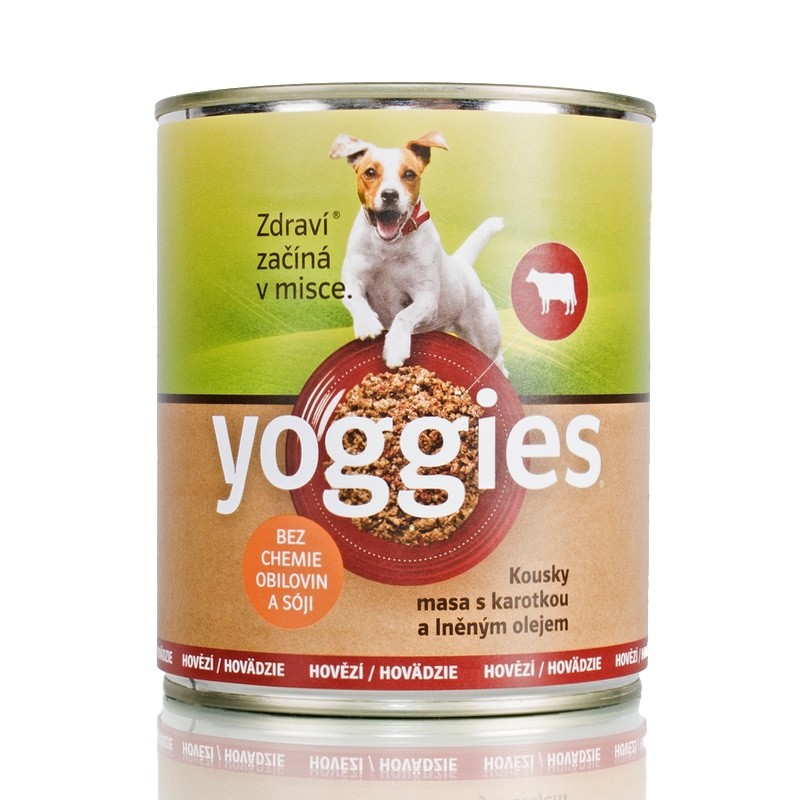 Yoggies hovězí s karotkou a lněným olejem 800 g