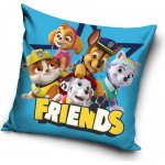 Carbotex polštář TLAPKOVÁ PATROLA FRIENDS modrý 40x40 – Hledejceny.cz