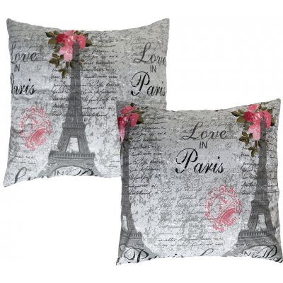 Xpose bavlna povlak na polštář Paris růžový 2ks 40x40 – Zboží Mobilmania