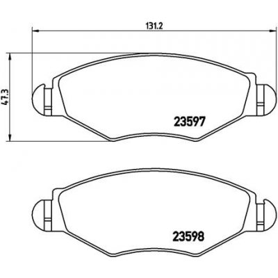 Sada brzdových destiček, vždy 4 kusy v sadě BREMBO P 61 063 (P61063)