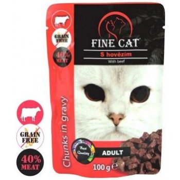 Fine Cat Grain Free Adult hovězí v omáčce 100 g