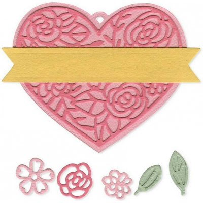 Sizzix Thinlits 10 ks šablona vyřezávací srdce k – Sleviste.cz