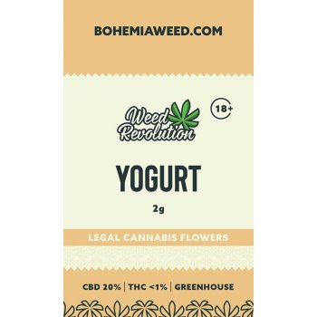 Weed Revolution Yogurt Greenhouse CBD 20% THC 1% 2 g