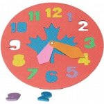 Hape dřevo puzzle vkládací hodiny 13 dílků 25cm – Sleviste.cz