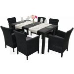 DEOKORK Zahradní ratanová sestava DANTE 1+6 (antracit) – Hledejceny.cz