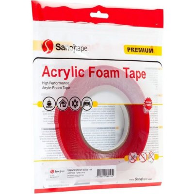 Sanoj Tape Oboustranná čirá akrylová lepící páska 6mm x 1mm x 10m – Zbozi.Blesk.cz