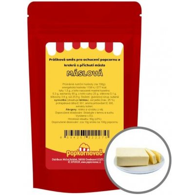 Popkornovač.cz Příchuť na popcorn Máslová 50 g – Hledejceny.cz