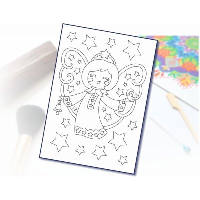 Radost v písku Šablona na pískování andělíček se zvonečkem A5 148 x 210 mm – Zboží Dáma