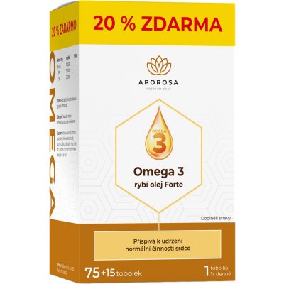 Aporosa Omega 3 rybí olej Forte 90 kapslí