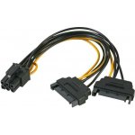 SATA adaptér 2 x SATA na 6pin PCIe – Zboží Živě