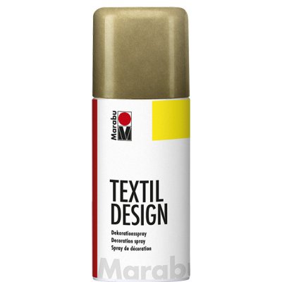 Barva na textil ve spreji Marabu Textil Design spray 150 ml zlatá metalická 784