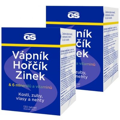 GS Vápník, hořčík, zinek, 2 × 130 tablet – Zbozi.Blesk.cz