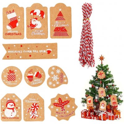 Vánoční jmenovky na dárky - 100 ks – Zboží Mobilmania