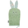 Mycí houba a žínka Eko EKO žínka bavlněná s oušky Bunny Olive green 20x15 cm