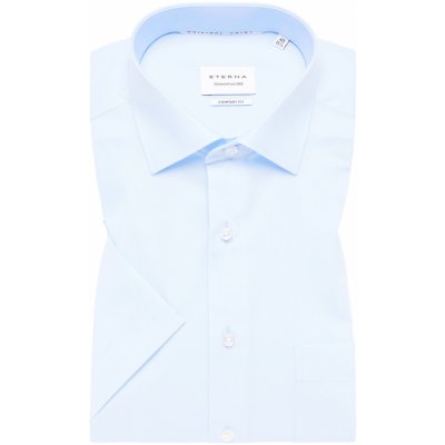 Eterna Comfort Fit košile "Popeline" s krátkým rukávem světle modrá