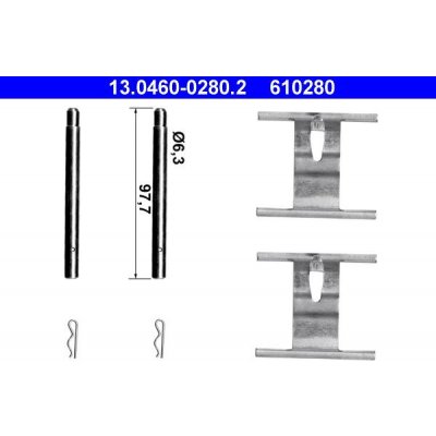 Sada příslušenství, obložení kotoučové brzdy ATE 13.0460-0280 (AT 610280) | Zboží Auto
