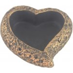 Piskáček Praha Miska betonová ve tvaru srdce 20x21x5,5cm zlatá – Hledejceny.cz