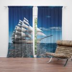 Sablio Závěs Loď: 2ks 140x250cm – Hledejceny.cz