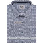 AMJ Comfort fit košile s krátkým rukávem modrá / bílá