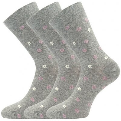 Lonka ponožky Flowrana 3 pár šedá melé – Hledejceny.cz