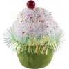 Vánoční dekorace MagicHome Dekorace Candy Line muffin zelený 7x7x11 cm závěsný