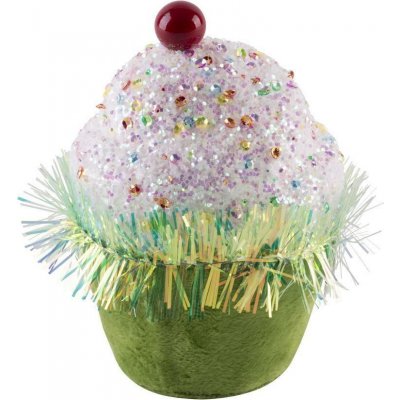 MagicHome Dekorace Candy Line muffin zelený 7x7x11 cm závěsný