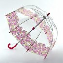 Fulton dětský průhledný holový deštník Funbrella 4 PRETTY PETALS C605