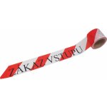 Toptrade páska výstražná nelepicí zákaz vstupu 75 mm x 250 m červeno-bílá – Zboží Dáma