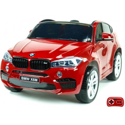 Daimex dvoumístné elektrické autíčko BMW X6 M s 2.4G D.O. elektrickou brzdou AUX a USB vínová – Zbozi.Blesk.cz