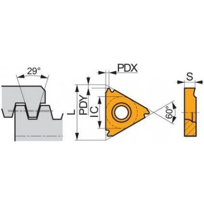 Soustružnické VBD závitové + zapichovací 80017874 / 6755358 TN ACME EXT C3 -S- PRAMET - PM-TN-16ER100ACME-T8030 – Zboží Mobilmania